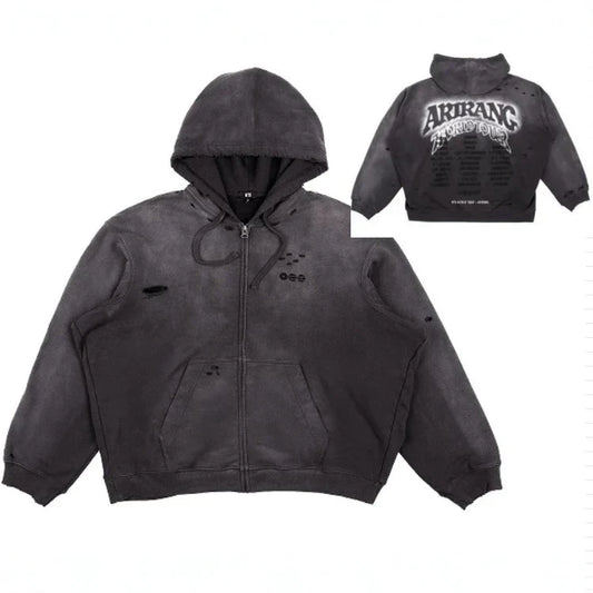 BTS ARIRANG WORLD
TOUR EXCLUSIVE ZIP UP HOODIE