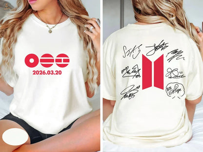 Arirang World-tour Signature Cotton T-shirt (Multiple Colors)