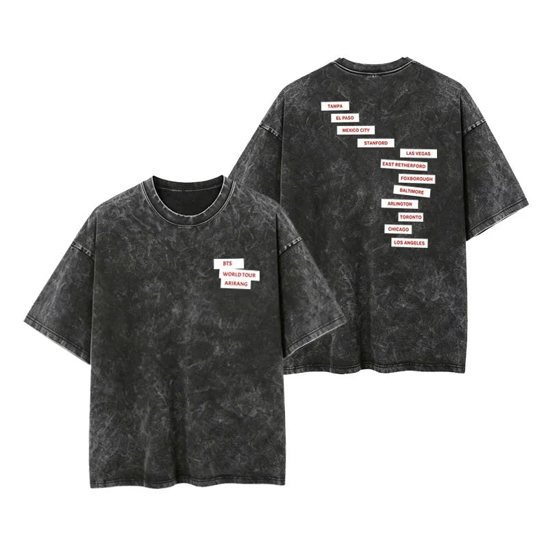 BTS WORLD TOUR ARIRANG T-SHIRT 100% COTTON - VARIOUS COLORS